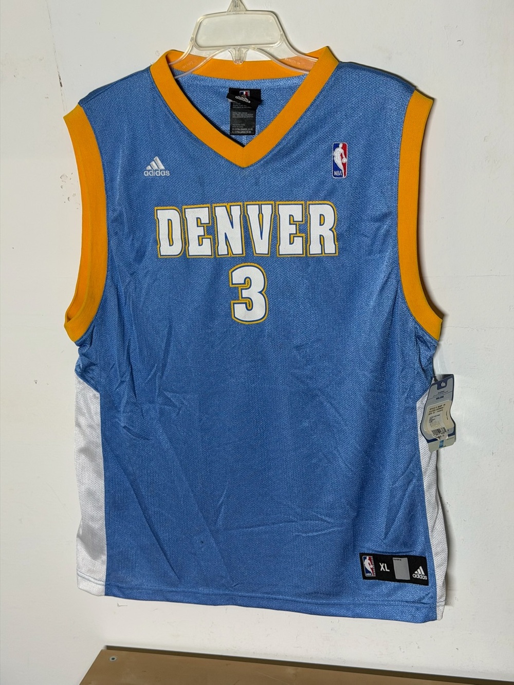 2000s Adidas Allen Iverson Denver Nuggets #3 Jersey Youth XL 18-20 NWT
